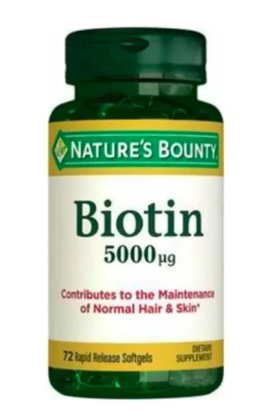 NATURE'S BOUNTY Biotin 5000 Mcg 72 Kapsül
