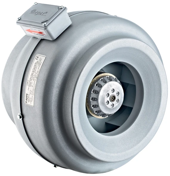 Ayas 12,5 cm çap YKA-125B-2K-M 2550 D/D 220/230 volt Monofaze Yuvarlak Kanal Tipi Radyal Fan - 2