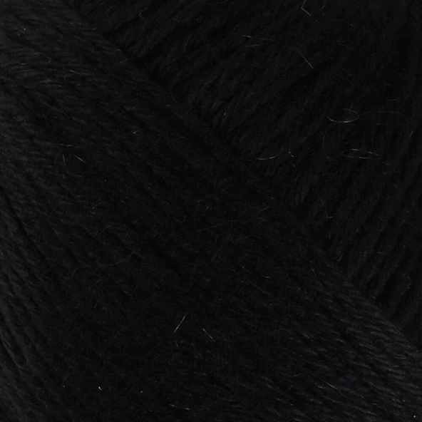 La Mia Angora 50gr Siyah El Örgü İpi - L006 - 33810 - Resim 2