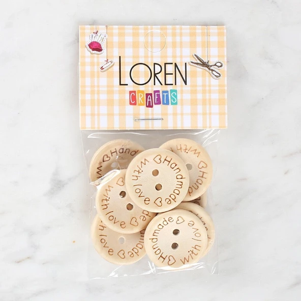 Loren Crafts Handmade 8'li Düğme - 1615 - Resim 2