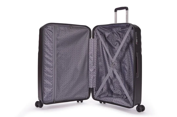 Benetton Trolley Valiz Siyah Orta Boy 14BNT8010-02-SY - Resim 5