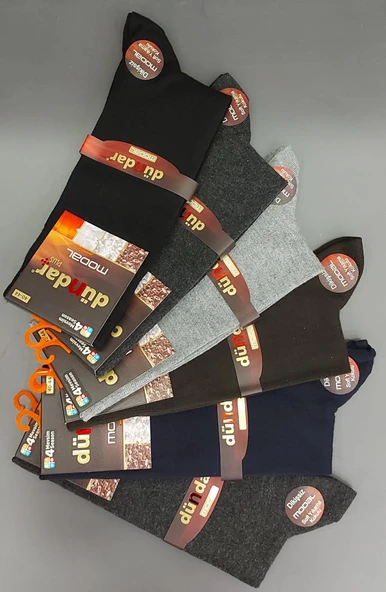 DÜNDAR PLUS 4124 ERKEK MODAL LİKRALI DİKİŞSİZ ÇORAP 6 ADET - Resim 5