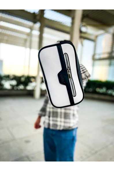 CH101 - Poani Tablet Erkek Çanta BEYAZ/SIYAH - 5