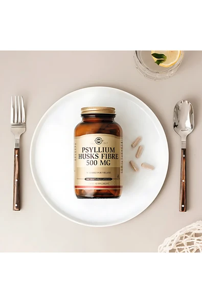 SOLGAR Psyllium Husks Fibre 500 mg 200 Kapsül (Karnıyarık Otu Lifi 500 mg) - 2