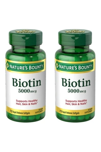 NATURE'S BOUNTY Nb Biotin 5000 Mcg 72 Kapsül - 2 Adet