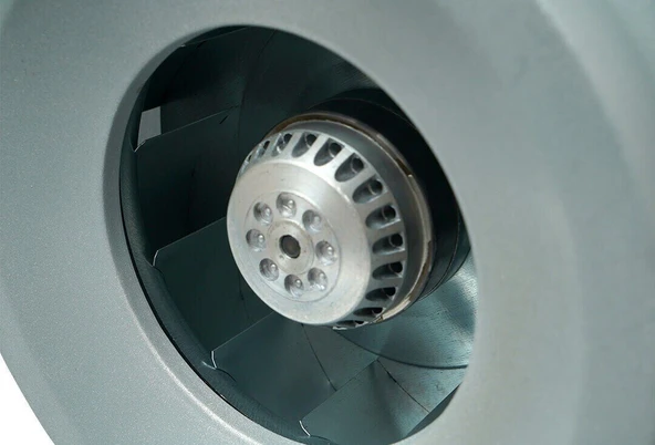 Ayas 12,5 cm çap YKA-125B-2K-M 2550 D/D 220/230 volt Monofaze Yuvarlak Kanal Tipi Radyal Fan - 6