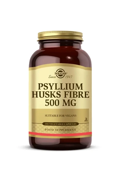 SOLGAR Psyllium Husks Fibre 500 mg 200 Kapsül (Karnıyarık Otu Lifi 500 mg)