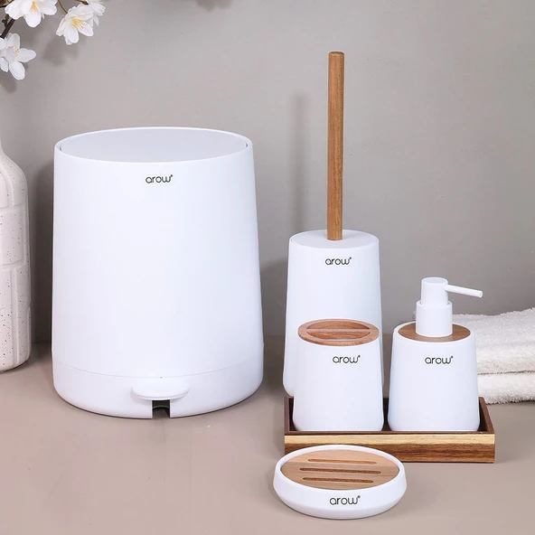 Arow Charlotte 6 Parça Banyo Seti Beyaz TR-6157 ürün görseli 1