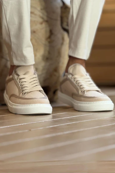 CH2505 - Keten Erkek Ayakkabı BEJ/BEJ - 4