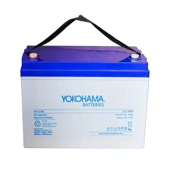 Yokohama Yh-26919 12v 100ah Tam Bakımsız Deep Cycle Jel Akü (330x172x218mm)