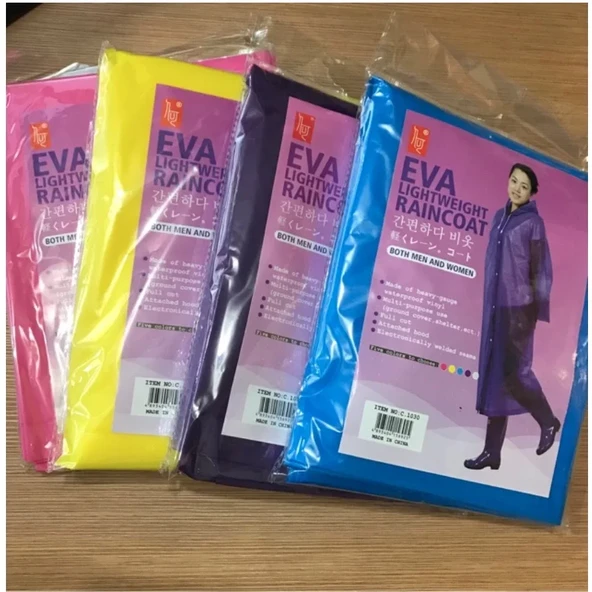 Kadın Erkek Yağmurluk Kapüşonlu Çıtçıtlı Eva Raincoat (5250) - 5