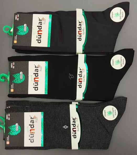 DÜNDAR PLUS 5534 ERKEK DİKİŞSİZ BAMBU LİKRALI ÇORAP 12 ADET - Resim 3