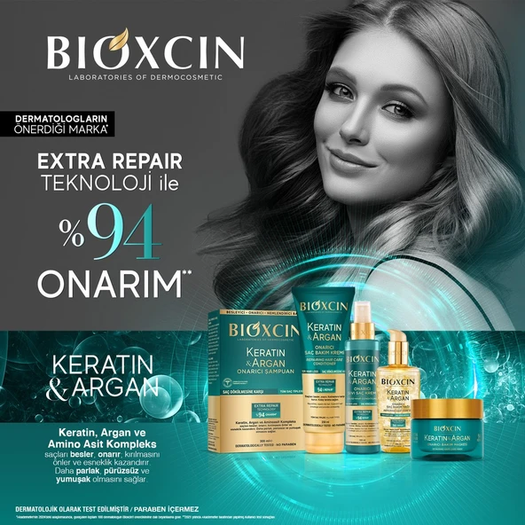 Keratin & Argan Onarıcı Saç Bakım Yağı 150 ml - Yıpranmış ve Hasar Görmüş Saçlar - 6