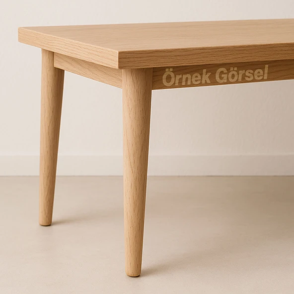 Masa Ayağı Kahverengi Doğal Ahşap Bağlantı Aparatlı Mobilya Koltuk Kanepe Sehpa Ayakları Bohem 75 cm - Resim 3