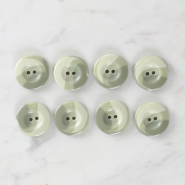 Loren Crafts 8'li Düğme Yeşil- 1127 - Resim 2