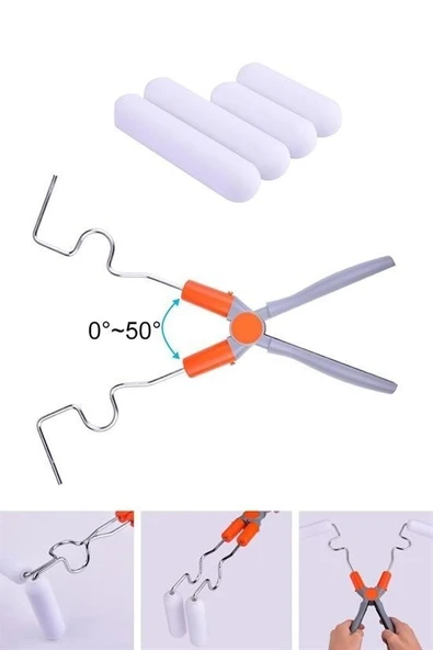 BUFFER® Nano Süngerli Damlatmaz Mobilya ve Duvar Boyama Rulosu Hem Köşe Hem Düz Zemin - 5