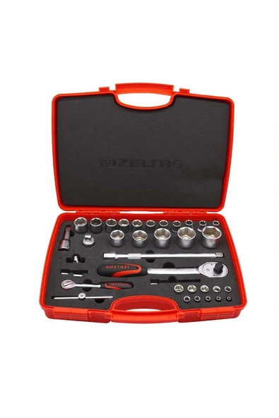 İzeltaş 1113 00 1038 1/4” - 1/2” Altı Köşe Lokma Anahtar Takımı ( 35 Parça ) - Resim 2