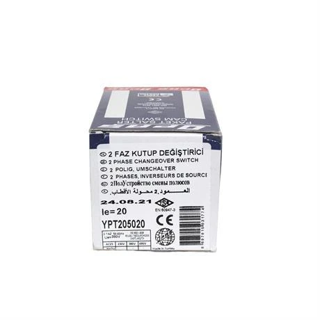 Opaş 2x20A 1-0-2 Kutup Değiştirici Pako Şalter - YPT205020 - Resim 4