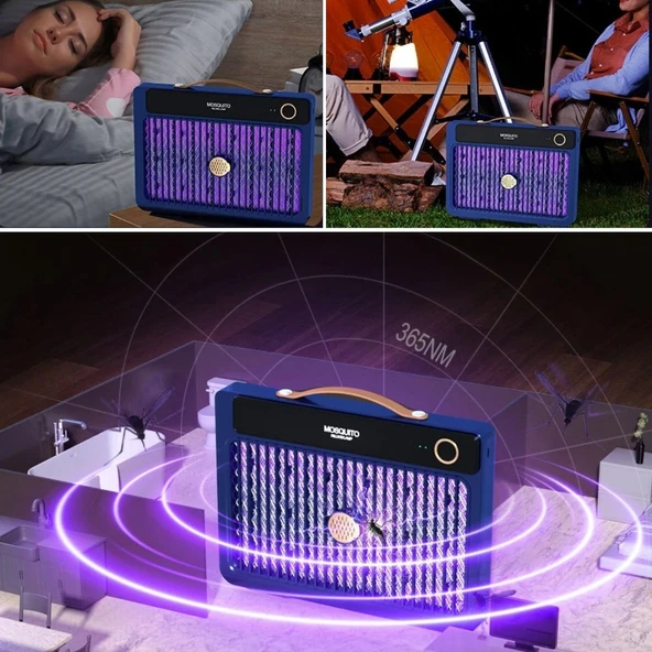 BUFFER® 4000mAh Şarj Edilebilir Kablosuz 3000V Yüksek Güçlü Elektrikli Sivrisinek Öldürücü Sivrisinek Öldürme Lambası,Sinek Kıran BG-009 2000 mah - 5