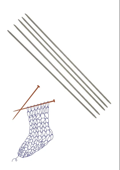 Çorap Şiş Metalize 20 cm 3 Numara