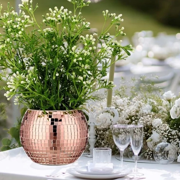 BUFFER® Kare Bronz Cam Mozaik Fayans Çıkartmaları El İşi Kare Cam Fayans Kendinden Yapışkanlı Aynalı Dekor Panel 30x30 Cm - 3