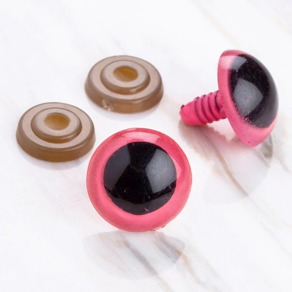 Loren 20 mm Pembe 5 Çift Amigurumi Göz ürün görseli 1