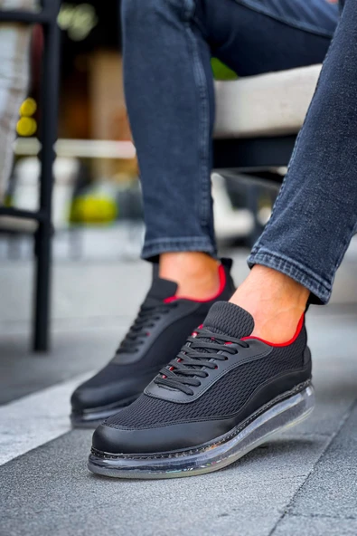 CH181 - RRT İpekyol  Erkek Ayakkabı SIYAH - KIRMIZI - 3