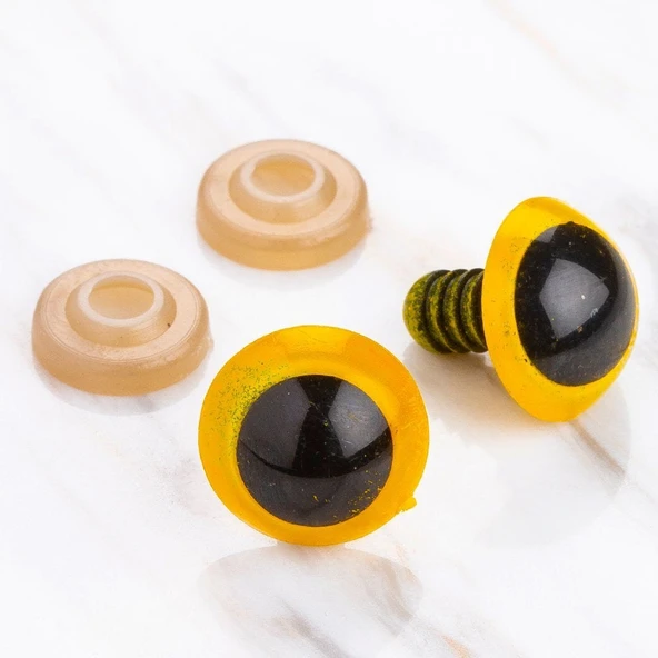 Loren 16 mm Sarı 5 Çift Amigurumi Göz ürün görseli 1