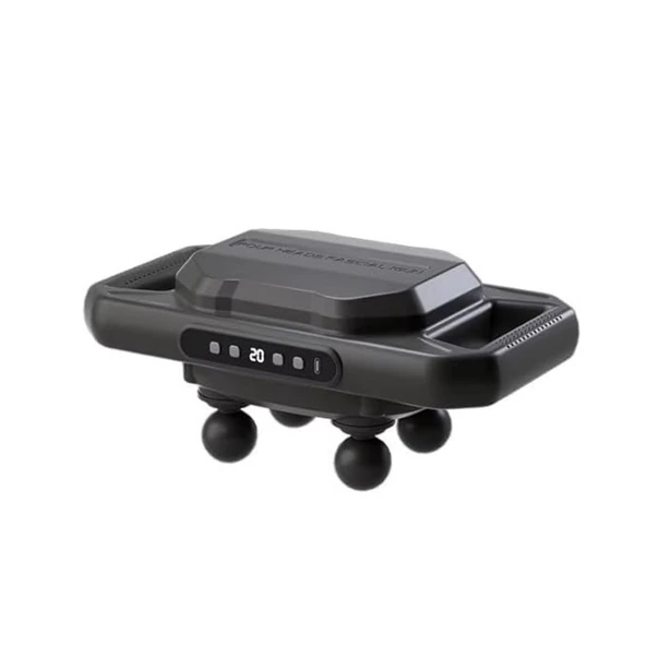 BUFFER®4 Başlıklı Masaj Tabancası – 12W Derin Doku & Kas Ağrısı Giderici, 20 Seviye & 6 Mod - Siyah - 2