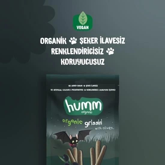 Humm Organik Vegan Zeytinli Grissini 55 Gr - 2