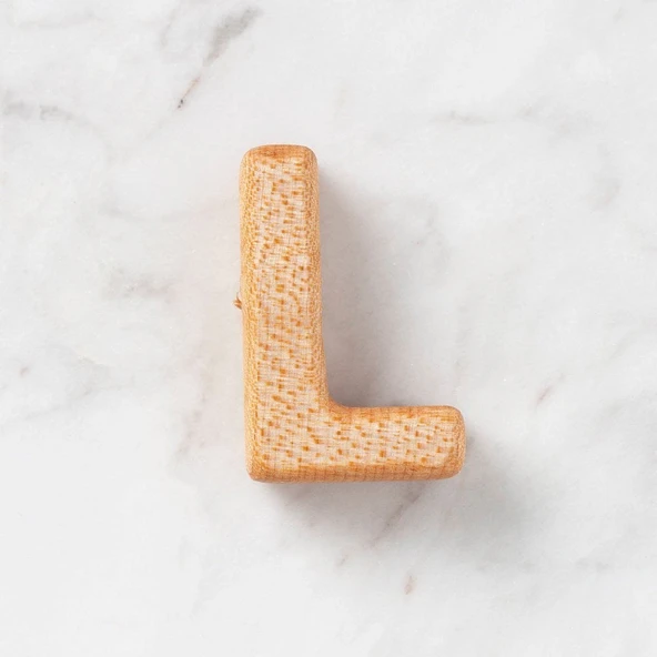 Hobi Baby Organik Ahşap Harf - L ürün görseli 1