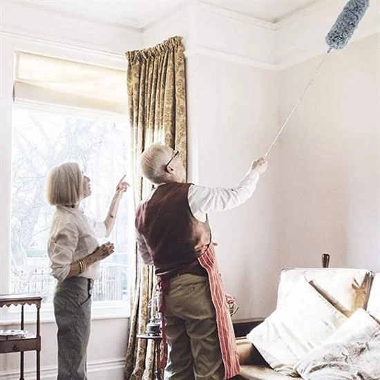 BUFFER® Teleskopik 3'lü Mop Toz Alma Püskülü Çok Fonksiyonlu Temizlik Seti - 5