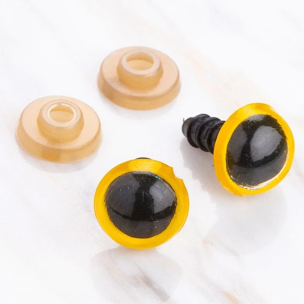 Loren 12 mm Sarı 5 Çift Amigurumi Göz ürün görseli 1