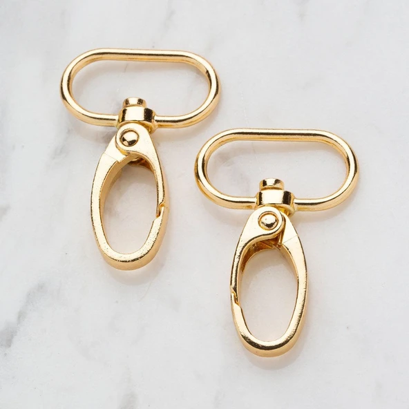 Loren 3 cm 2 li Altın Rengi Makrome Anahtarlık Kan