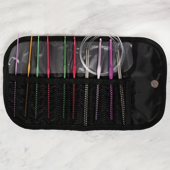 Loren Çantalı Tığ ve Örgü Aksesuarları Seti - Resim 3