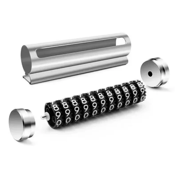 BUFFER® Alüminyum Kasa Gri Renk Çevirmeli Araç Içi Telefon Numaratörü Park Oto Numaratörü - 3