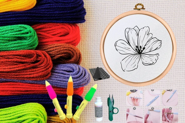 Punch Seti Nakış Seti Kasnaklı Kendin Yap Seti Seri 43 ürün görseli 1