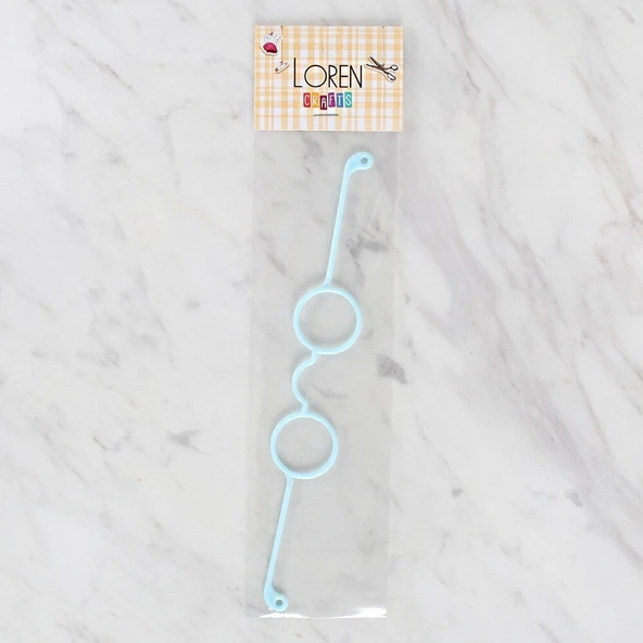 Loren Plastik Amigurumi Gözlük Mavi - Resim 2