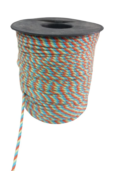 Bileklik ipi, Hediye Paketleme ipi, Şans, Bereket, Aşk, Şifa, Güç 10 mm Pamuk  10 metre Yeşil ürün görseli 1