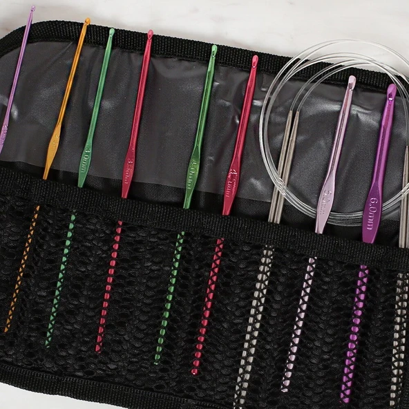 Loren Çantalı Tığ ve Örgü Aksesuarları Seti - Resim 2