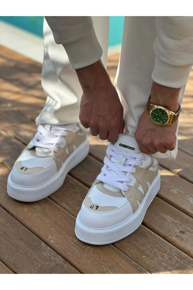 CH2407 - CBT Star-X Erkek Spor Ayakkabı BEYAZ / BEJ - Resim 3