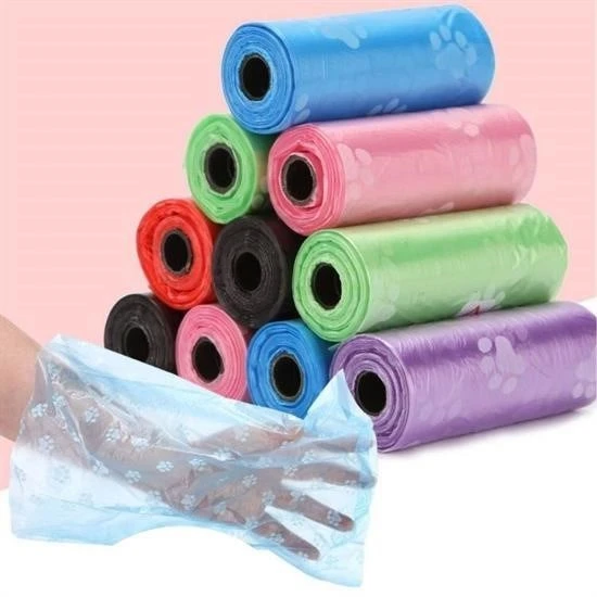 BUFFER® 4lü Evcil Hayvanlar Için Pati Desenli Kedi Köpek Kaka Poşeti Torbası - 2