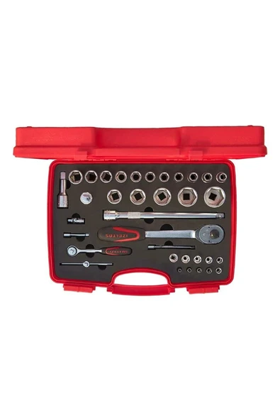 İzeltaş 1113 00 1038 1/4” - 1/2” Altı Köşe Lokma Anahtar Takımı ( 35 Parça ) - Resim 4