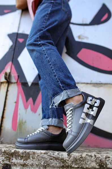 CH254 - CBT Pittura Erkek Ayakkabı 402 YS GRI / KOYU GRI ürün görseli 1