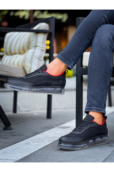 CH181 - RRT İpekyol  Erkek Ayakkabı SIYAH - KIRMIZI - 4