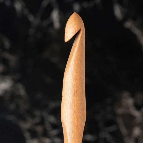 La Mia Whitewood 9 mm 15.5 cm Ahşap Yün Tığ - Resim 2