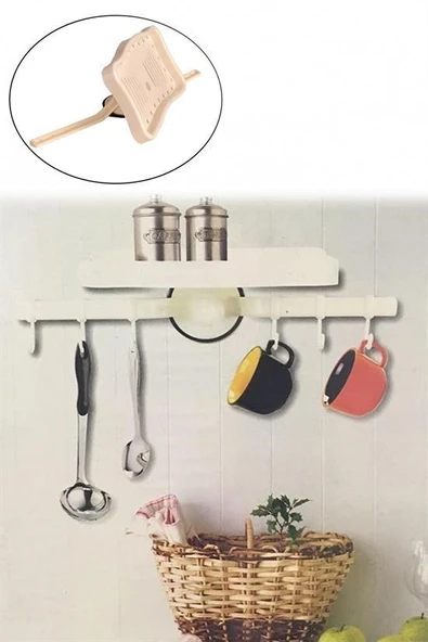 BUFFER® Askılı Raf Çok Fonksiyonlu Mutfak Banyo Tuvalet Tutacak ve Raf - 3