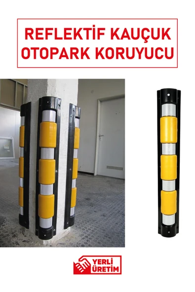 Evelux 12292 UB R Otopark Kolon Köşe Koruyucu | Reflektif Kauçuk Koruma Bandı ürün görseli