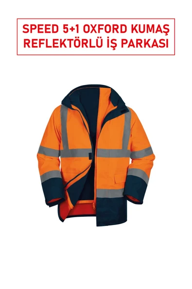 Delta Plus SPEED 5+1 Parka | Oxford Kumaş, Su Geçirmez ve Reflektörlü Kışlık İş Montu - Resim 4