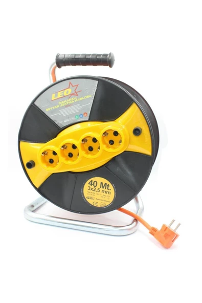 LEO Seyyar Makaralı Uzatma Kablosu 3x2,5mm 40 Metre ürün görseli